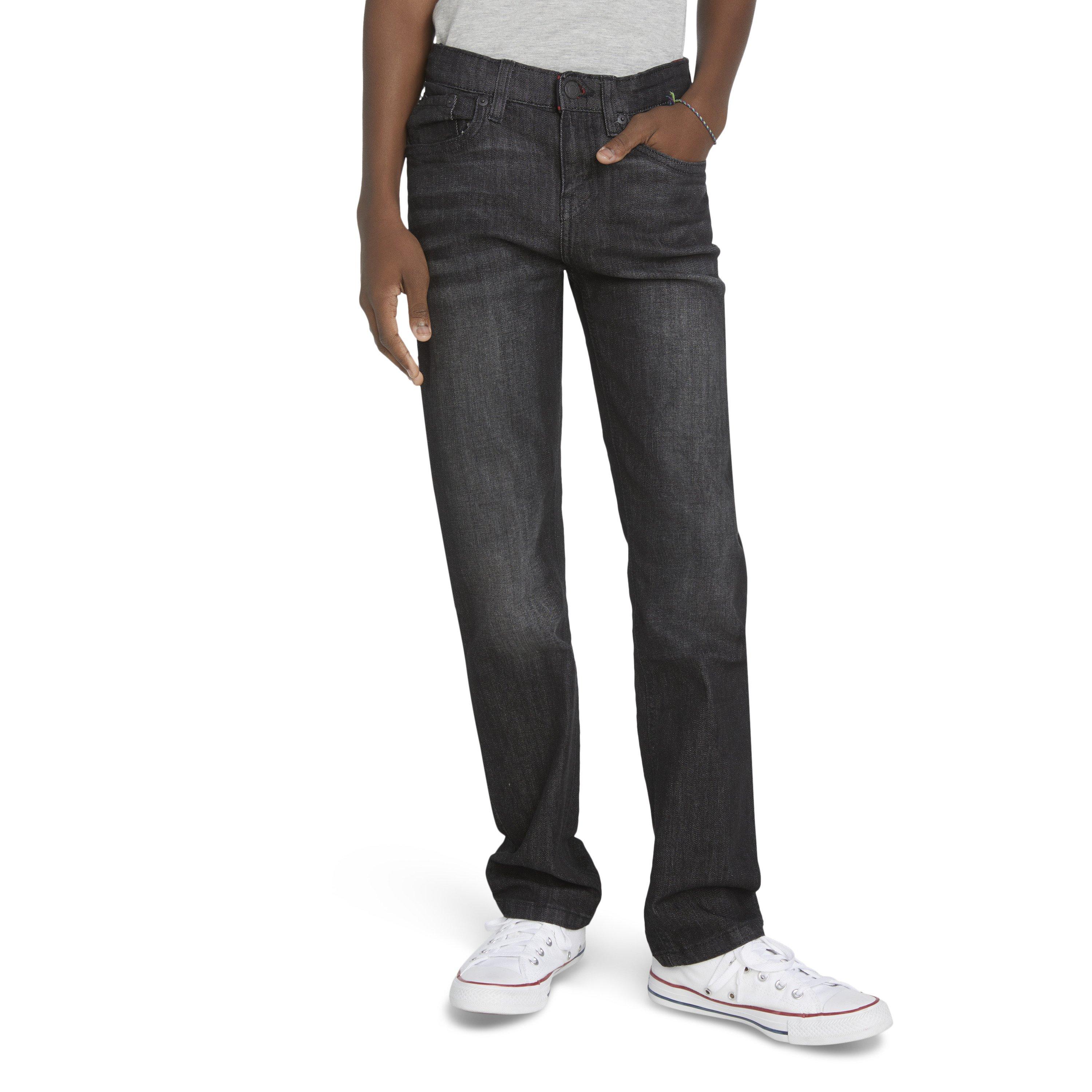 Levi's Big Boys' 514 Straight Fit Dark Grey Wash Denim Jeans - DARK GREY